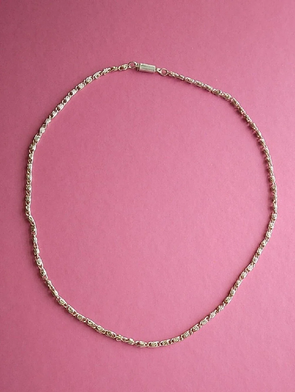 Vintage Germany Snail Link Chain Necklace 16